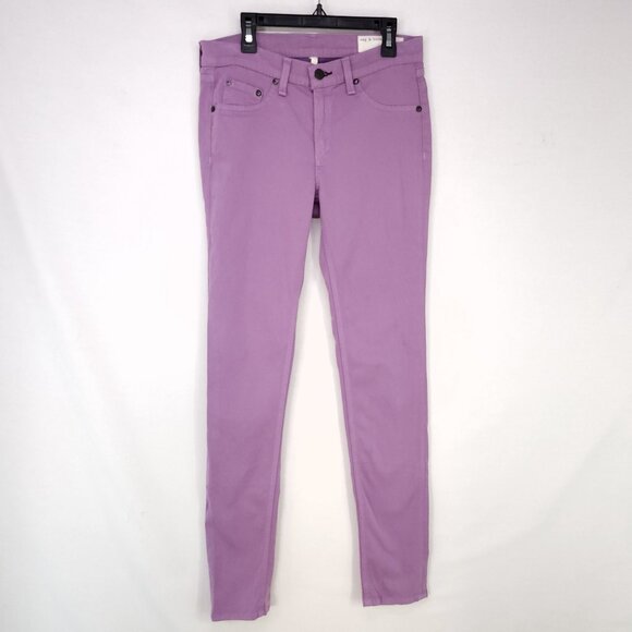 Rag & Bone Legging Skinny Jeans Women 28 Violet Soft Stretch Low Rise 30" Inseam - Picture 1 of 14